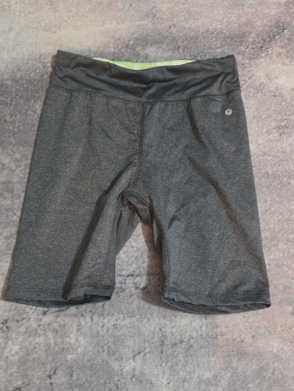 Charcoal Grey Girls' Athletic Bike Shorts